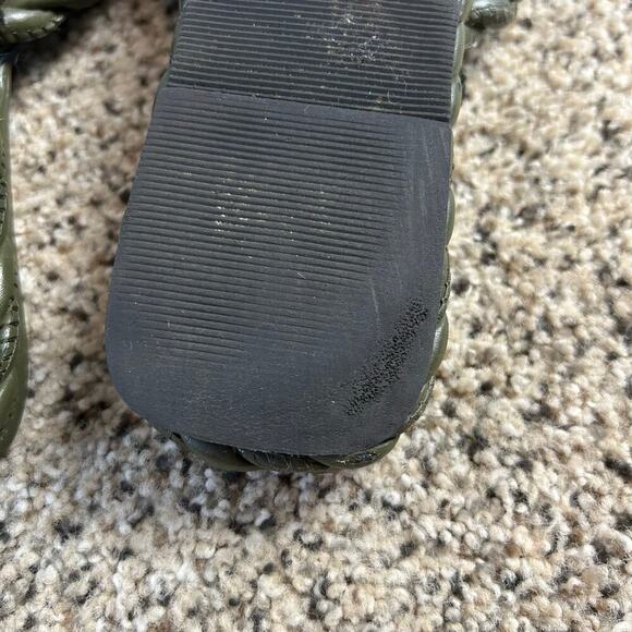 ASOS Braided Platform Slide Slip On Sandals Dark Green Size 9.5 - Picture 5 of 6